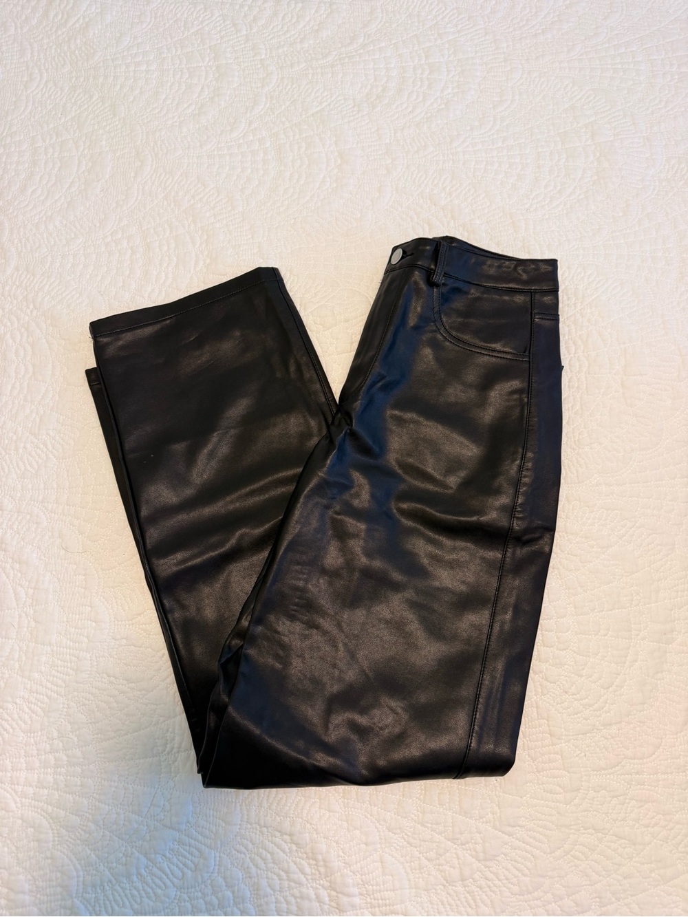 Lulu's Black Faux Leather Skinny Jeans